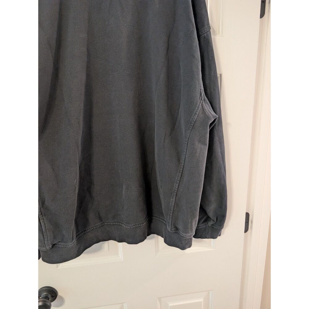 Nike Quarter Zip Fleece Pullover Men's XL Black Faded Vintage Look
